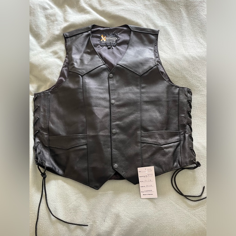 Leather Biker Vest